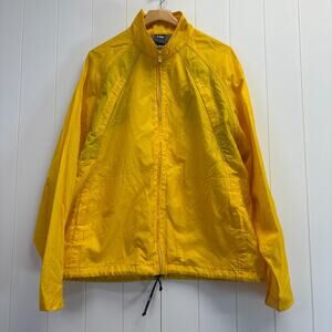 Vintage Alphanumeric Streetwear Gorpcore Nylon Windbreaker Jacket Size L Yellow